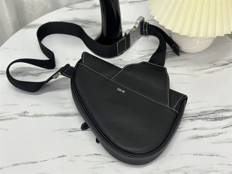 DIOR SADDLE BAG BLACK GRAINED CALFSKIN - DIO042
