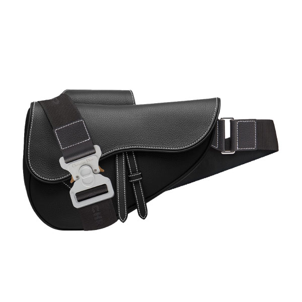 DIOR SADDLE BAG BLACK GRAINED CALFSKIN - DIO042
