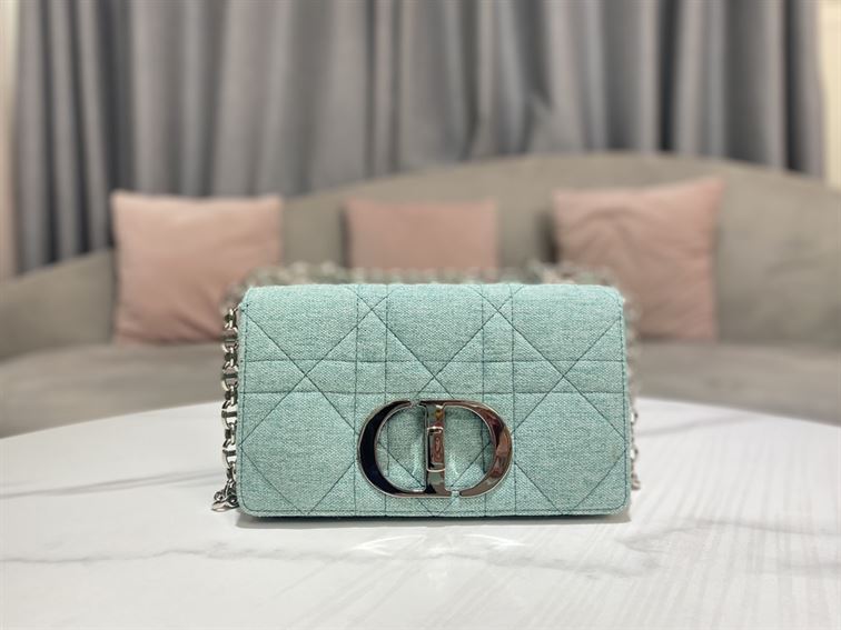 DIOR SMALL DIOR CARO BAG BLUE SUPPLE CANNAGE