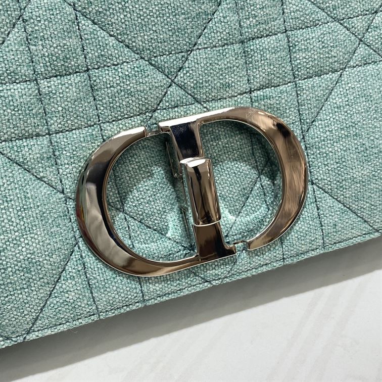 DIOR SMALL DIOR CARO BAG BLUE SUPPLE CANNAGE