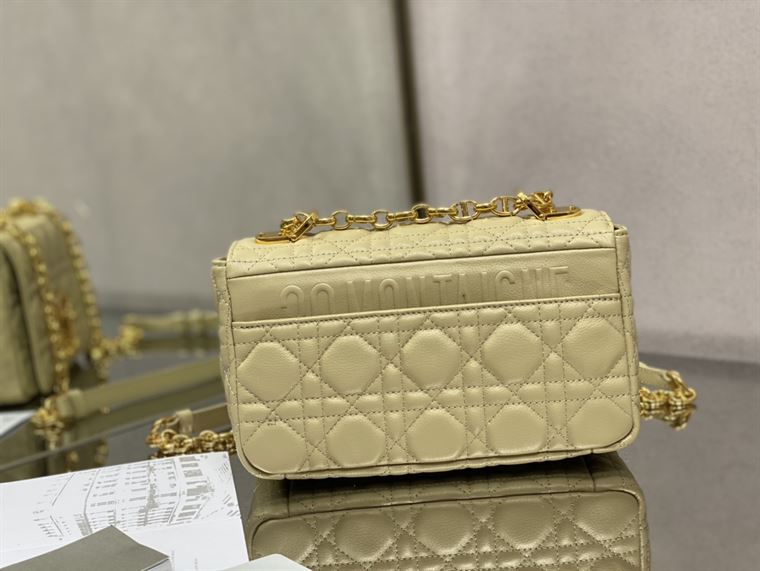 DIOR SMALL DIOR CARO BAG GOLD STONE SUPPLE