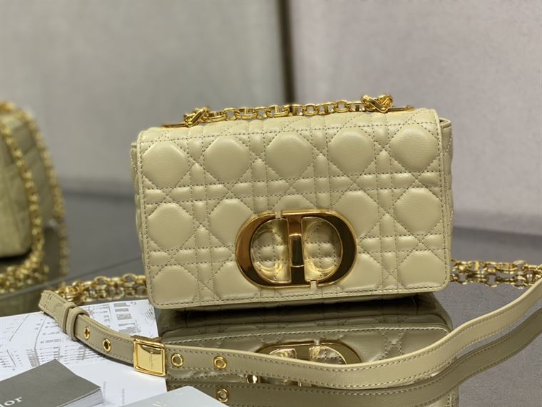DIOR SMALL DIOR CARO BAG GOLD STONE SUPPLE