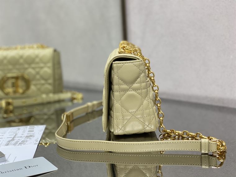 DIOR SMALL DIOR CARO BAG GOLD STONE SUPPLE