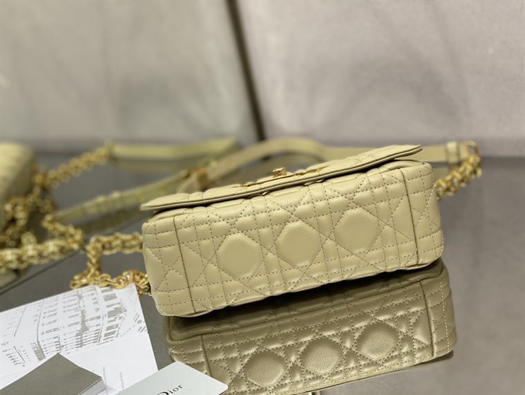 DIOR SMALL DIOR CARO BAG GOLD STONE SUPPLE