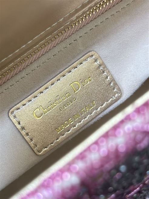 DIOR SMALL LADY DIOR PINK BAG