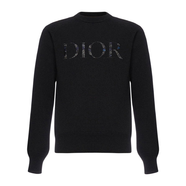 DIOR X PETER DOIG EMBROIDERED KNITTED SWEATER - DOS017