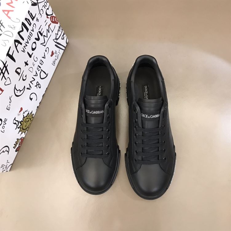 DOLCE & GABBANA BLACK LOW TOP SNEAKER – DG009