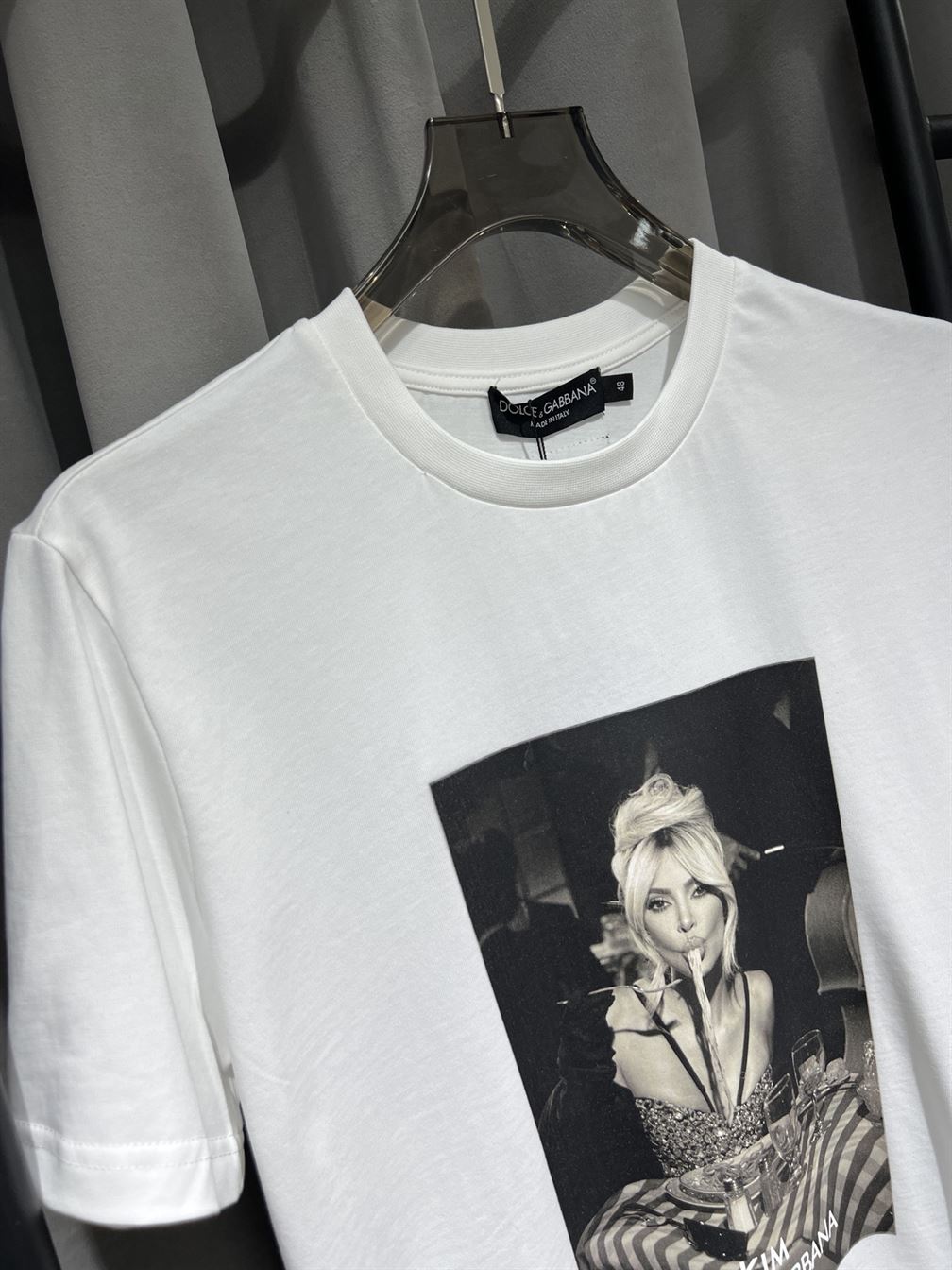 DOLCE & GABBANA CIAO KIM PASTA-PRINT T-SHIRT - DT012