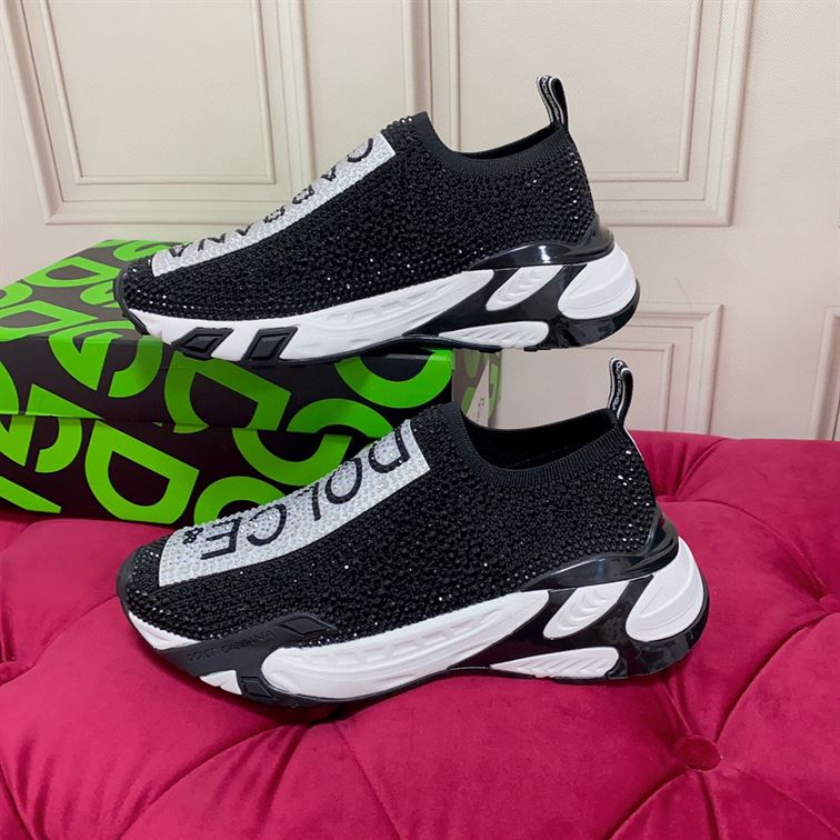 DOLCE & GABBANA FAST SNEAKERS WITH RHINESTONES – DG043