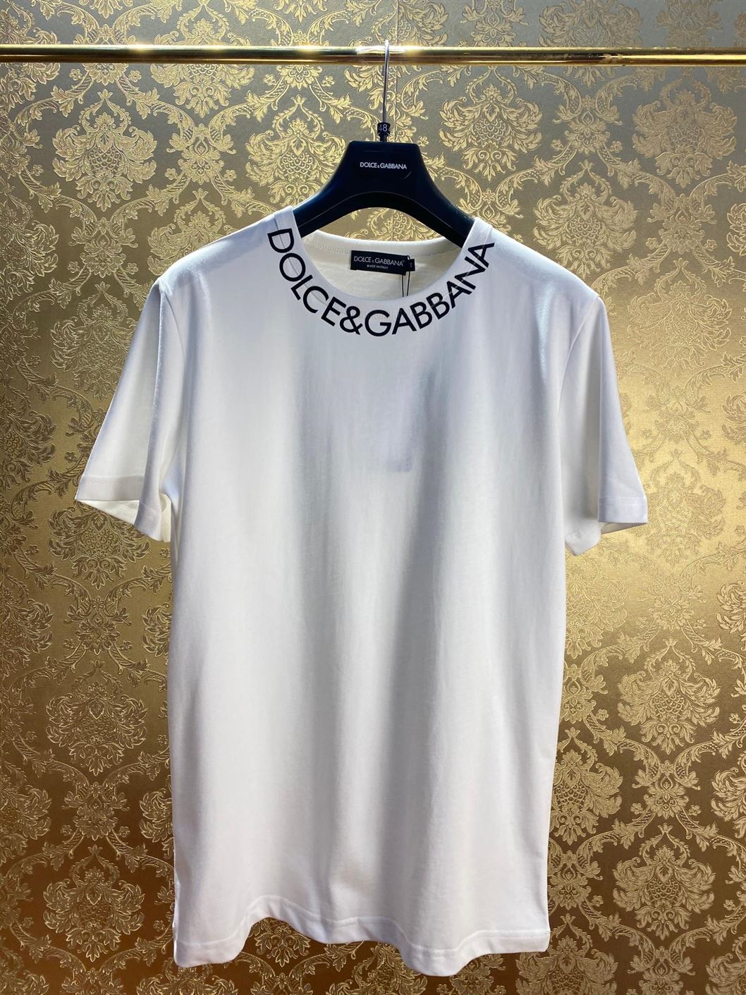 DOLCE & GABBANA ROUND-NECK T-SHIRT WITH DOLCE&GABBANA PRINT - DT004