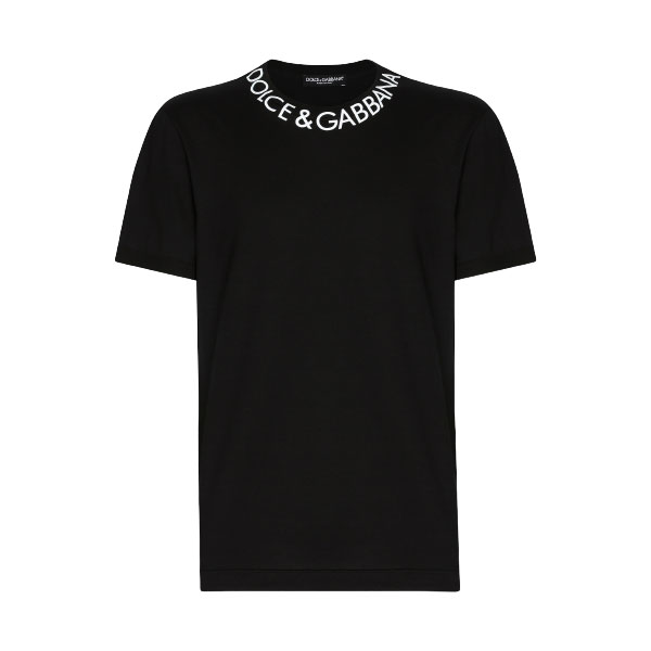 DOLCE & GABBANA ROUND-NECK T-SHIRT WITH DOLCE&GABBANA PRINT - DT005