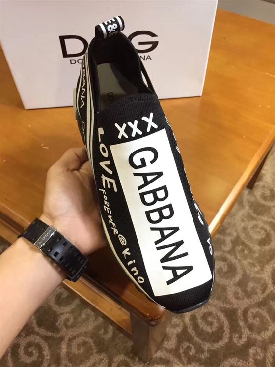 DOLCE & GABBANA SORRENTO SNEAKERS GRAFFITI IN BLACK – DG027