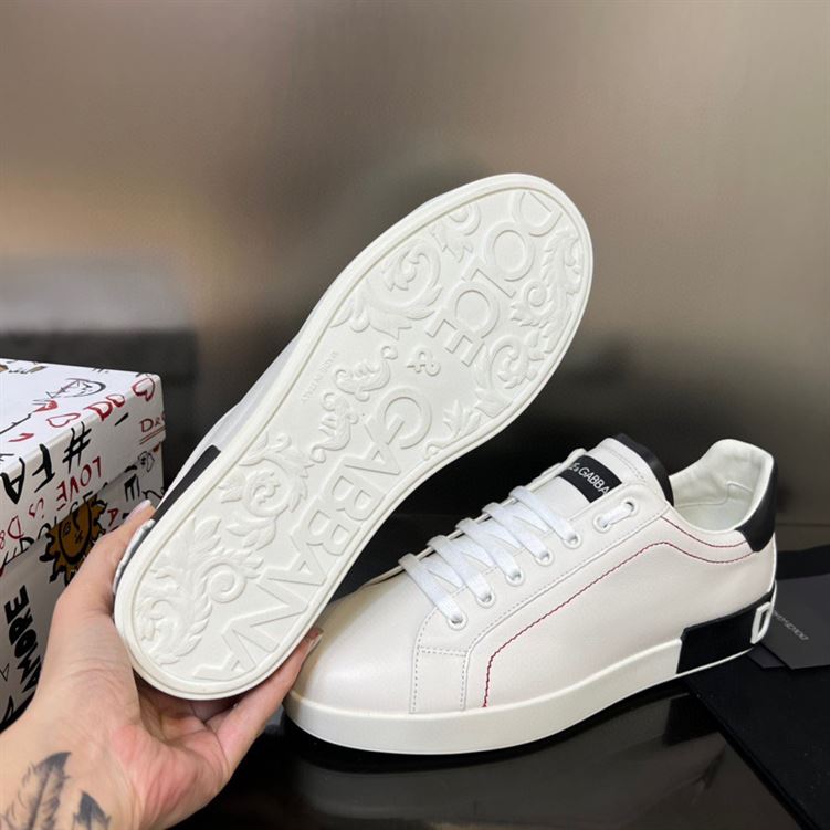 DOLCE & GABBANA WHITE PORTOFINO SNEAKERS – DG034