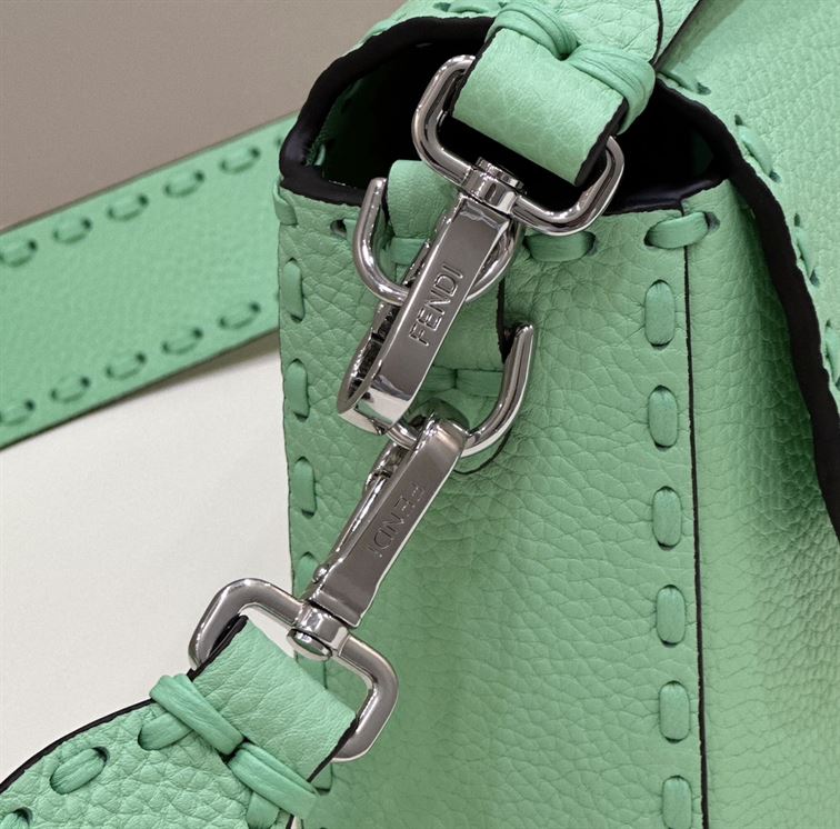 FENDI BAGUETTE GREEN SELLERIA BAG