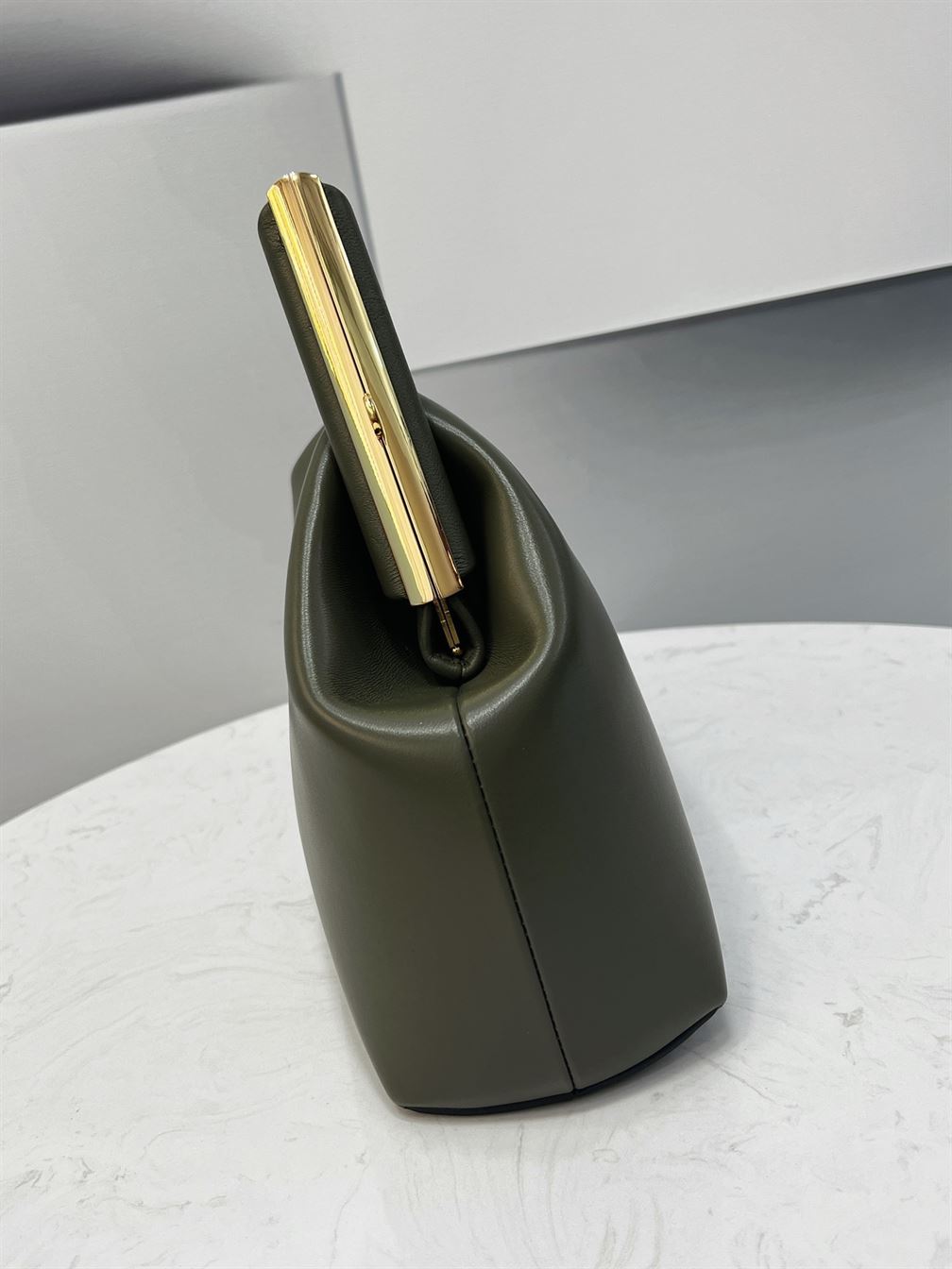 FENDI FIRST MEDIUM GREEN LEATHER BAG