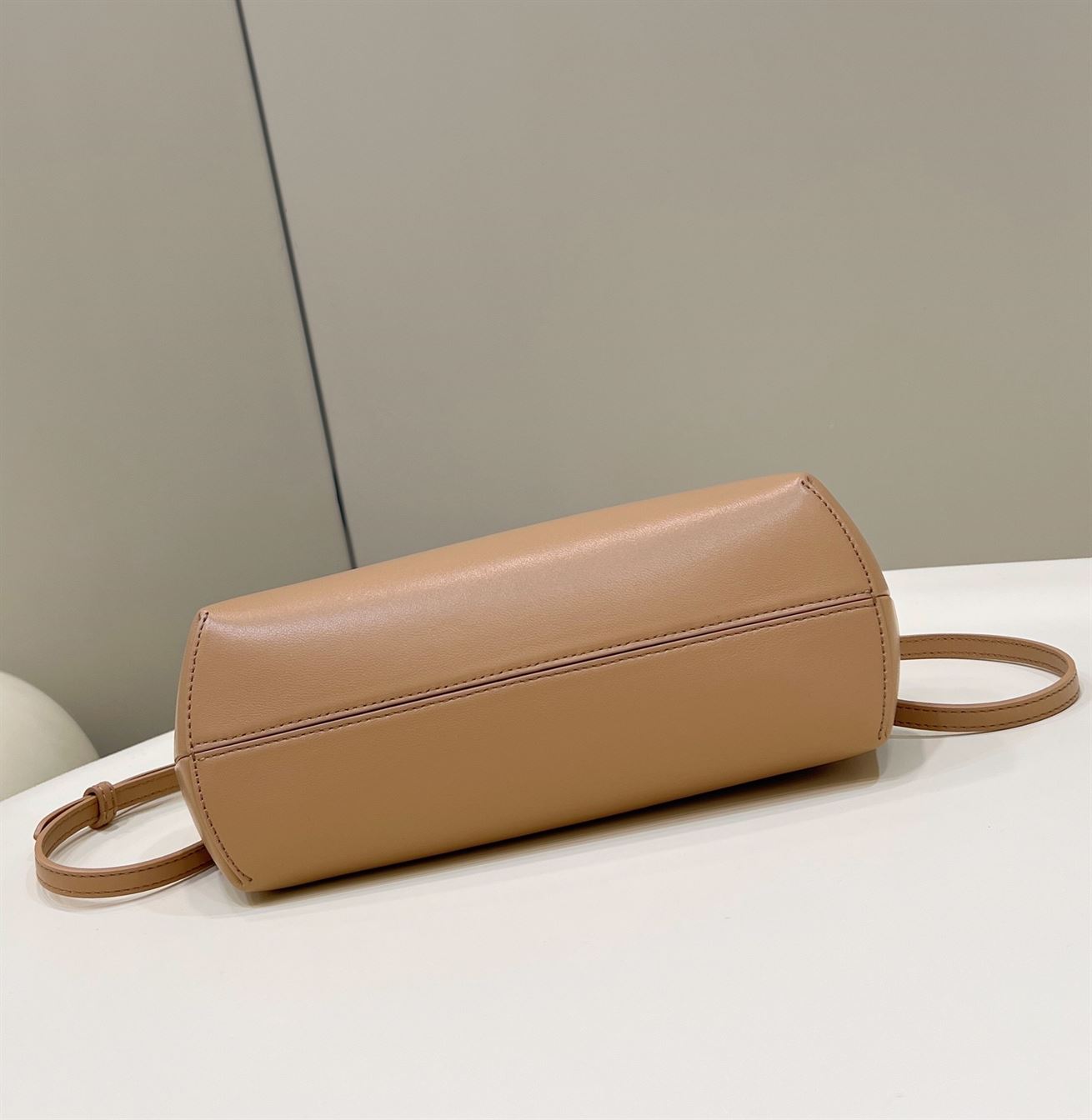 FENDI FIRST SMALL BROWN LEATHER BAG