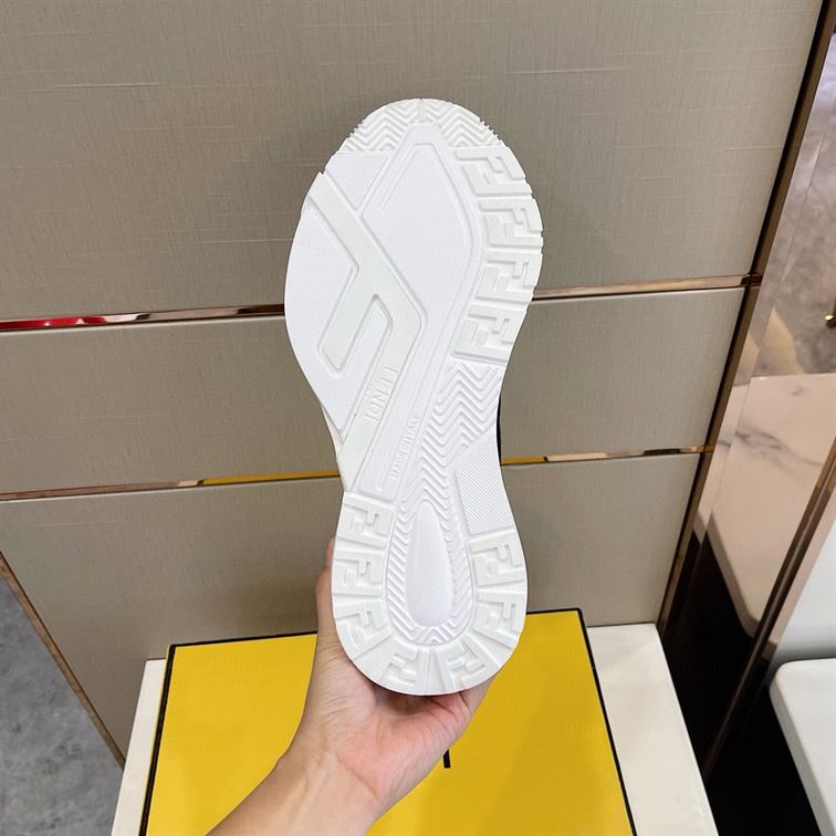 FENDI FLOW BICOLOR SUEDE LOW-TOP SNEAKERS - FDS006