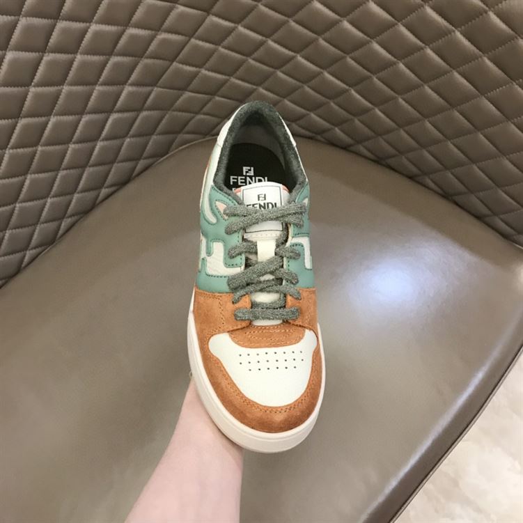 FENDI MATCH AMARANTH SUEDE LOW-TOPS SNEAKERES - FDS002