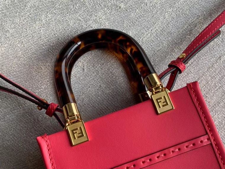 FENDI MINI SUNSHINE SHOPPER FUCHSIA
