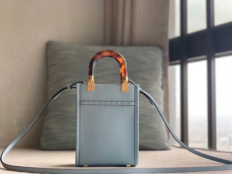 FENDI MINI SUNSHINE SHOPPER LIGHT BLUE