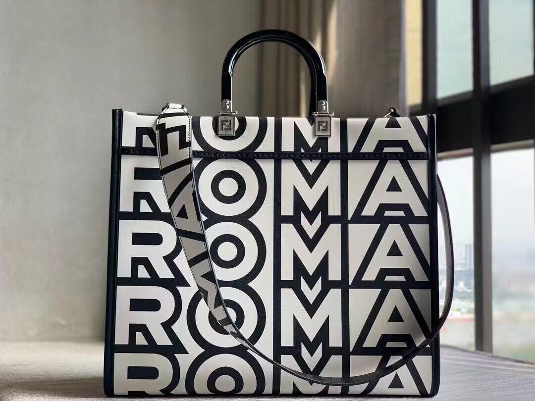 FENDI SUNSHINE MEDIUM TWO TONE LEATHER FENDI