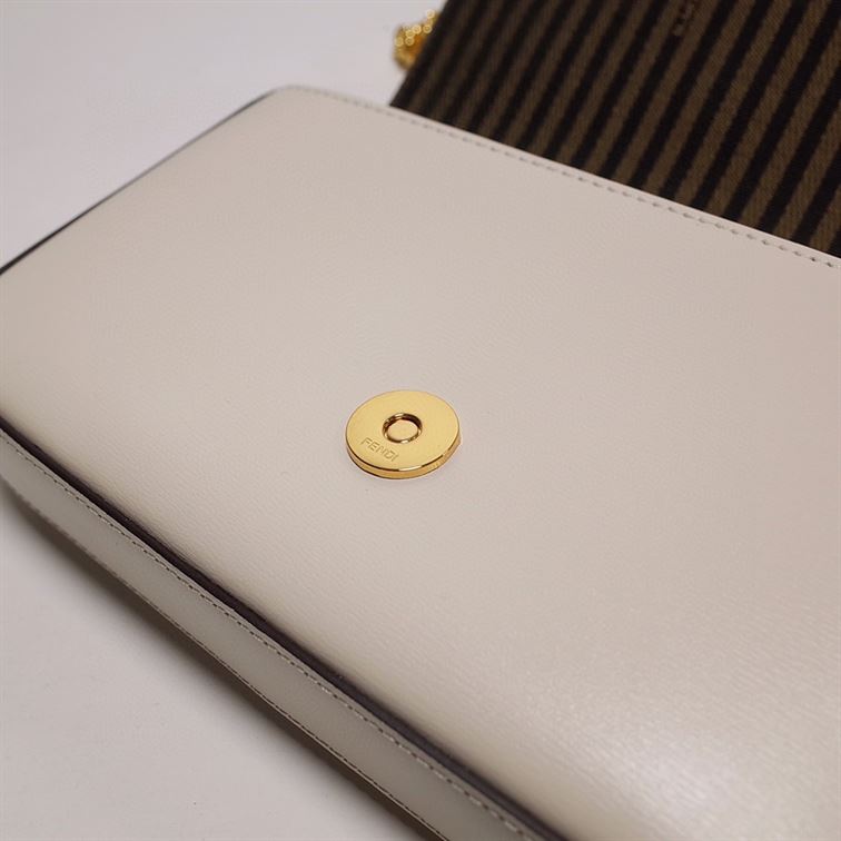 FENDI WALLET ON CHAIN WITH POUCHES MINI WHITE BAG