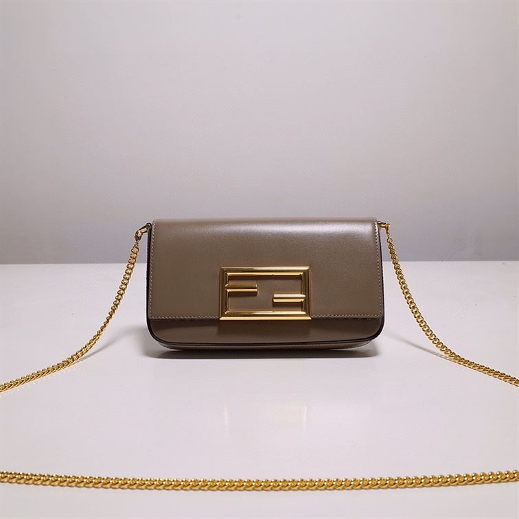 FENDI WALLET ON CHAIN WITH POUCHES BROWN MINI BAG