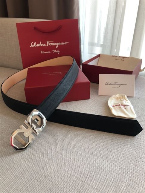 FERRAGAMO REVERSIBLE AND ADJUSTABLE GANCINI BELT - FB006