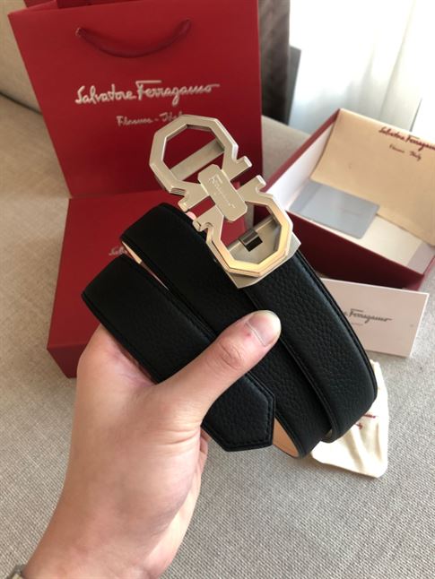 FERRAGAMO REVERSIBLE AND ADJUSTABLE GANCINI BELT - FB006