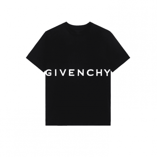 GIVENCHY 4G EMBROIDERED SLIM FIT T-SHIRT IN BLACK - GTS005