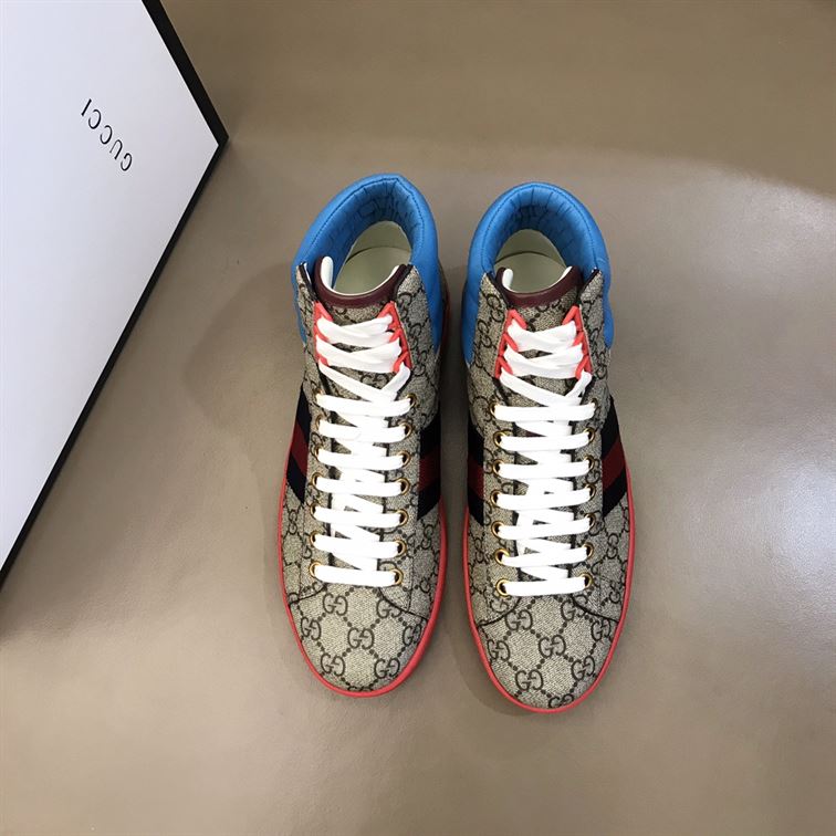 GUCCI ACE GG HIGH TOP SNEAKERS - GCC059