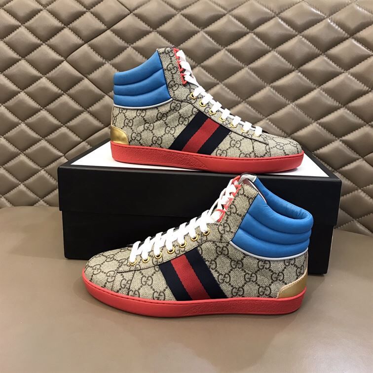 GUCCI ACE GG HIGH TOP SNEAKERS - GCC059