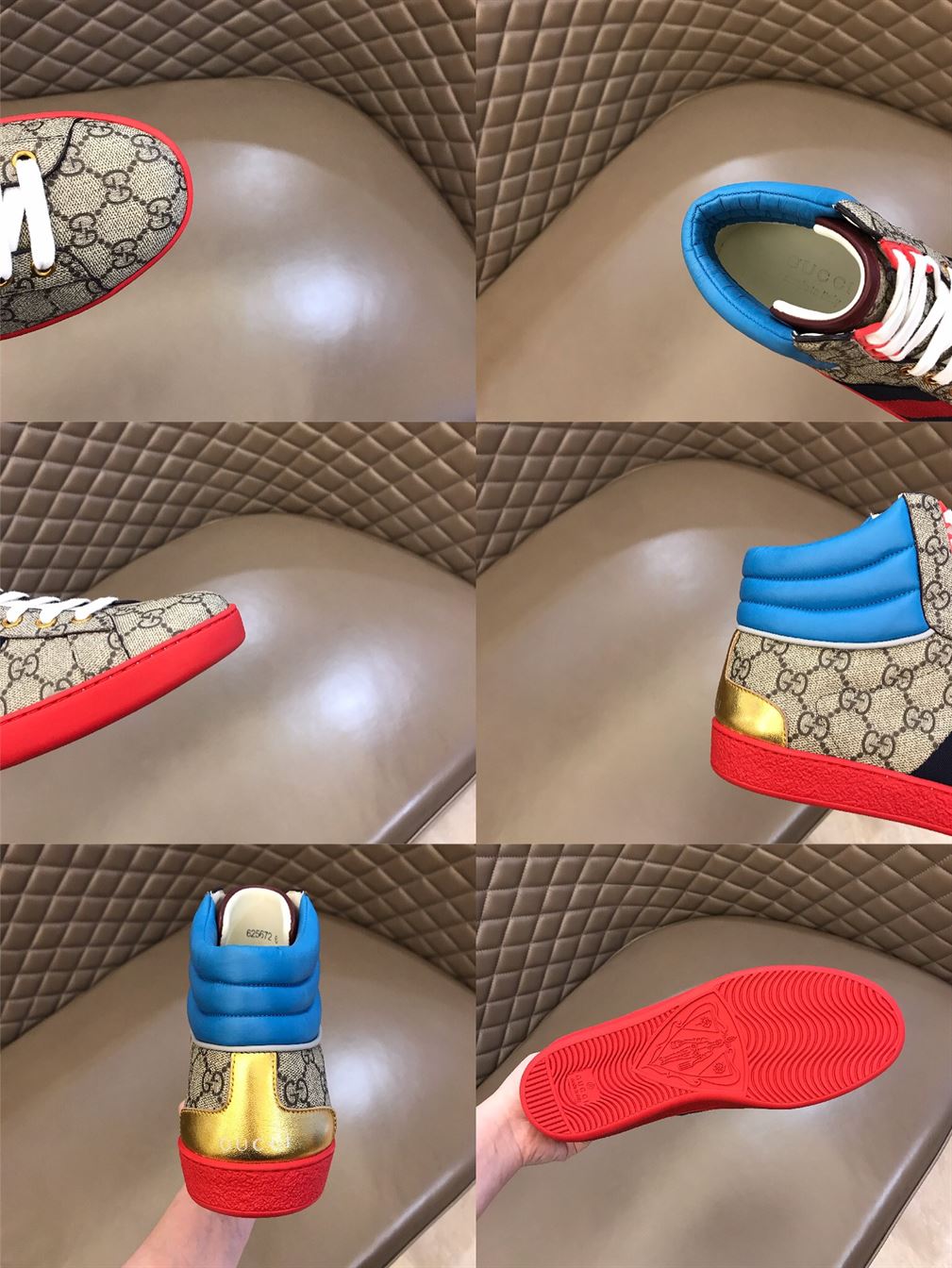 GUCCI ACE GG HIGH TOP SNEAKERS - GCC059