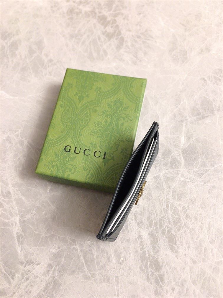 GUCCI ANIMALIER LEATHER CARD CASE