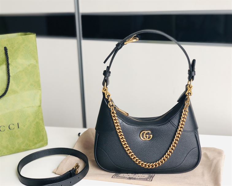 GUCCI APHRODITE SMALL SHOULDER BAG IN BLACK LEATHER