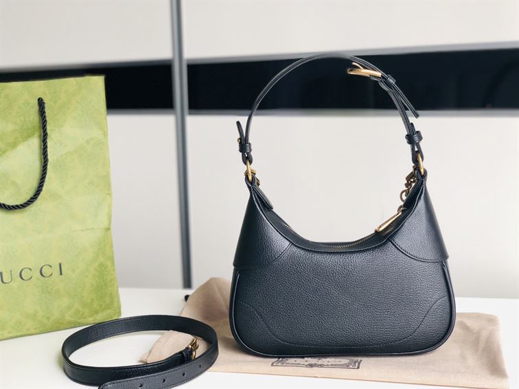 GUCCI APHRODITE SMALL SHOULDER BAG IN BLACK LEATHER