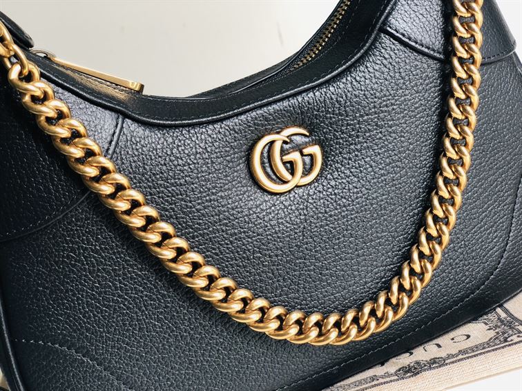 GUCCI APHRODITE SMALL SHOULDER BAG IN BLACK LEATHER