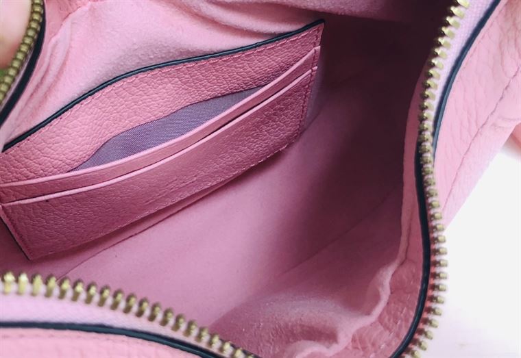 GUCCI APHRODITE SMALL SHOULDER BAG IN LIGHT PINK LEATHER