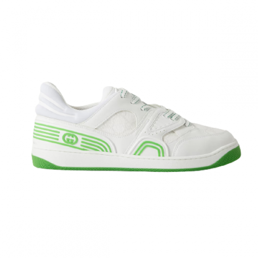 GUCCI BASKET SNEAKERS IN WHITE AND GREEN - GCC032