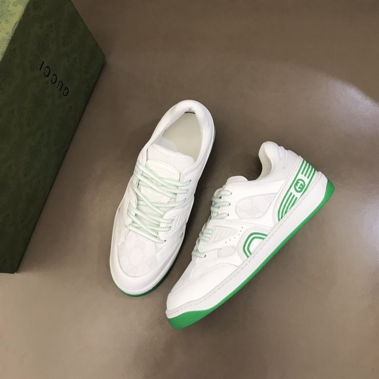 GUCCI BASKET SNEAKERS IN WHITE AND GREEN - GCC032