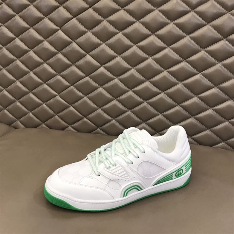 GUCCI BASKET SNEAKERS IN WHITE AND GREEN - GCC032