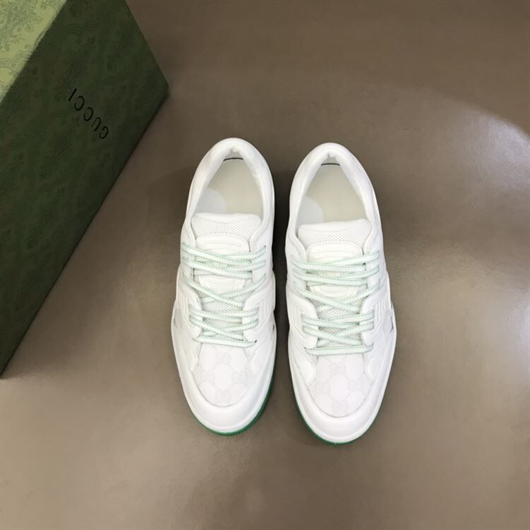 GUCCI BASKET SNEAKERS IN WHITE AND GREEN - GCC032