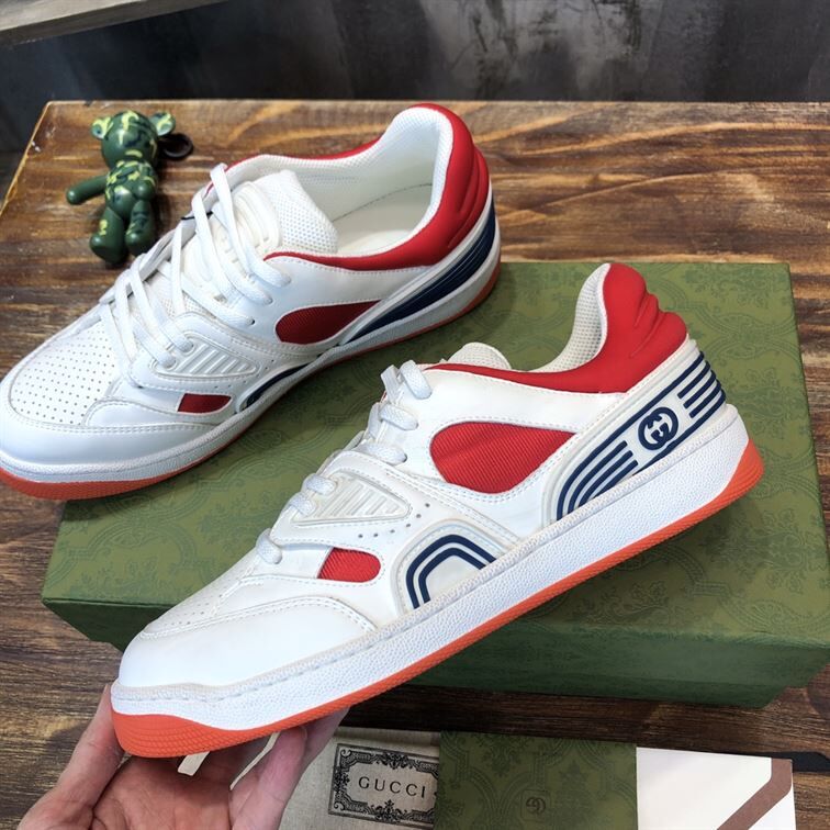 GUCCI BASKET SNEAKERS IN WHITE AND RED - GCC031