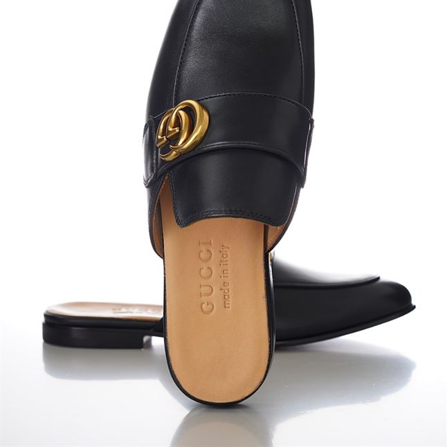 GUCCI BLACK PRINCETOWN SLIPPERS - GL032