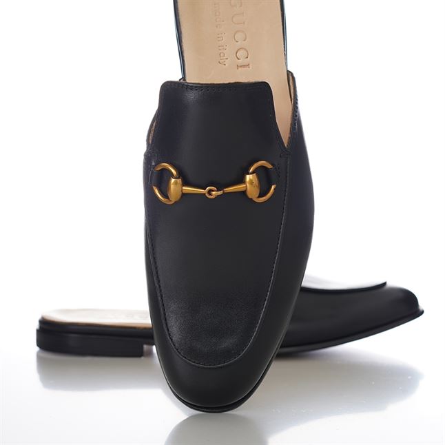 GUCCI BLACK PRINCETOWN SLIPPERS - GL041