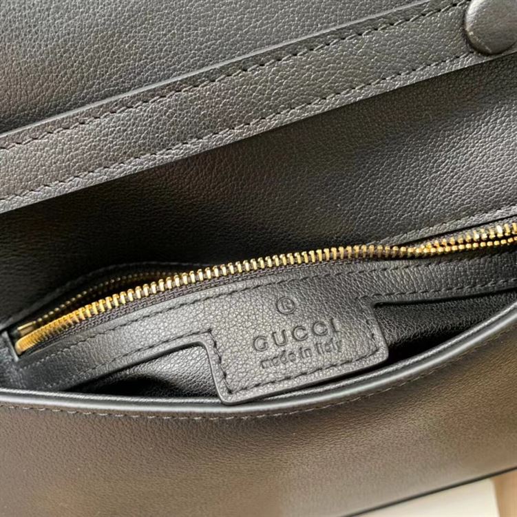 GUCCI BLONDIE SHOULDER BAG IN BLACK LEATHER