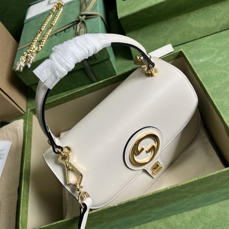 GUCCI BLONDIE TOP HANDLE WHITE BAG