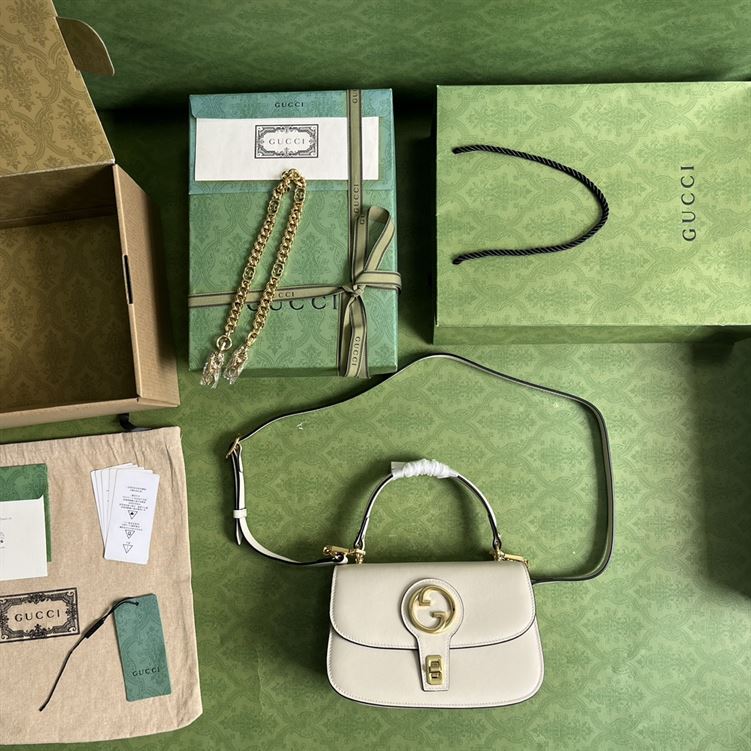 GUCCI BLONDIE TOP HANDLE WHITE BAG