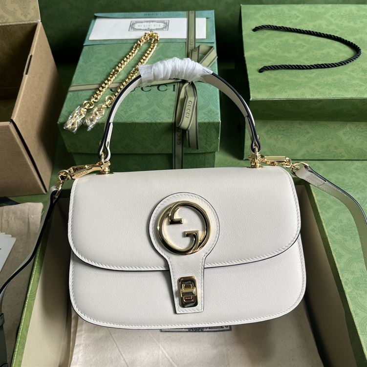 GUCCI BLONDIE TOP HANDLE WHITE BAG