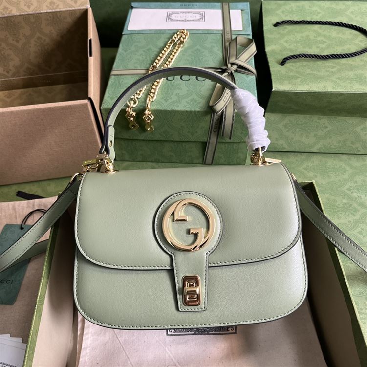 GUCCI BLONDIE TOP HANDLE LIGHT GREEN BAG